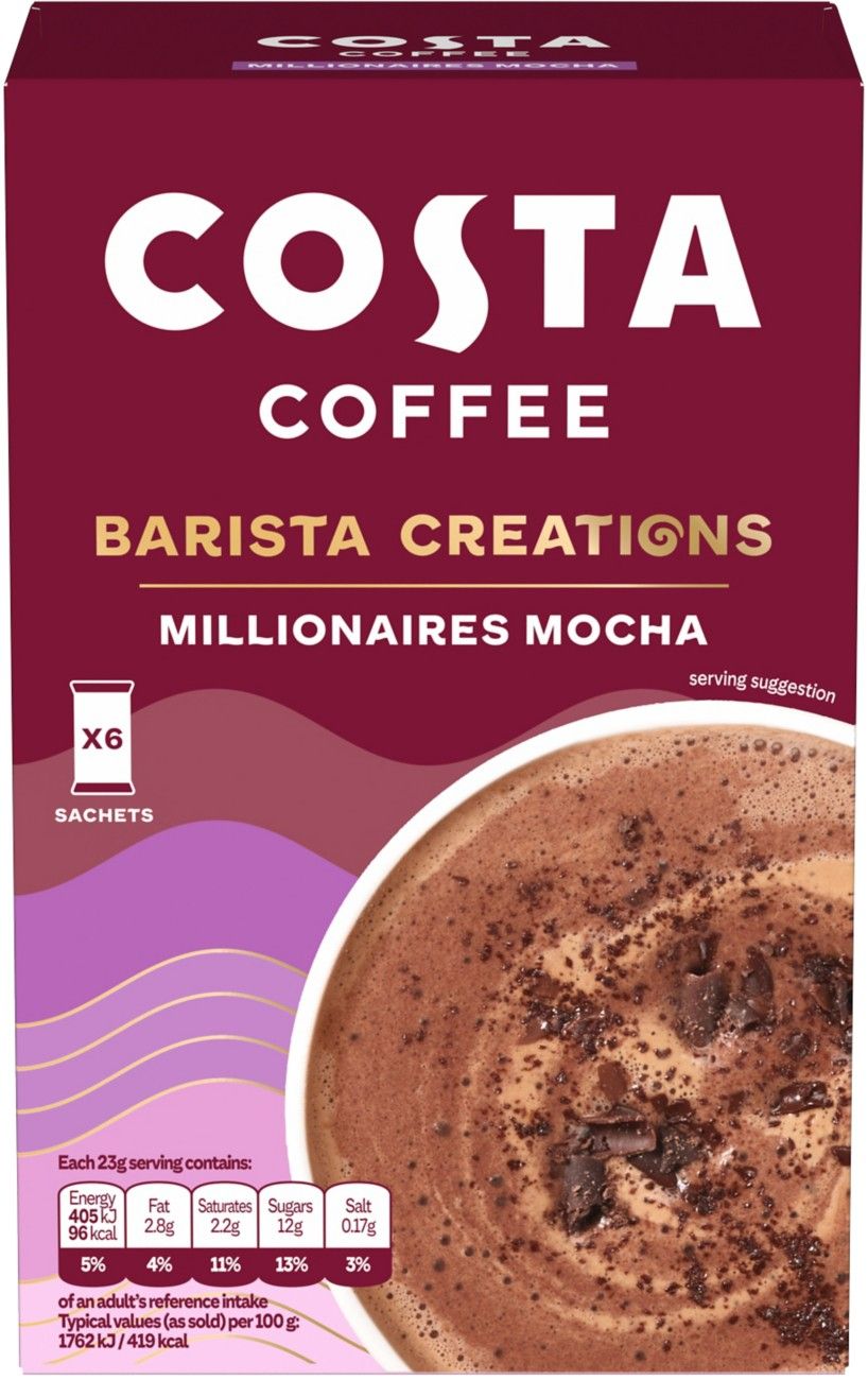 Costa Coffee Barista Creations Millionaires Mocha 138g (6 x 23g) - Image 1
