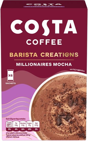 Costa Coffee Barista Creations Millionaires Mocha 138g (6 x 23g)