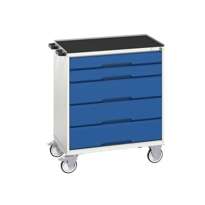 Bott Bott Verso Mobile 5 Drawer 800x550x965mm Cabinet With Top Tray And Mat
