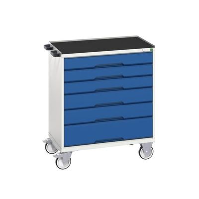 Bott Bott Verso Mobile 6 Drawer Cabinet With Top Tray And Mat 800x550x965mm