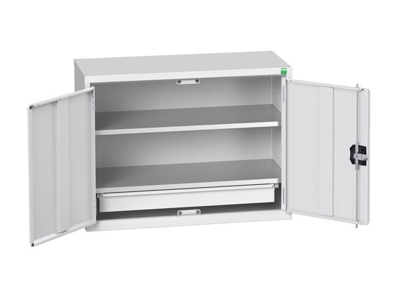 Bott 16929103.16 Verso Economy Wall Cupboard 2 Shelf + 1 Drawer 800Mm Light Grey - Image 1