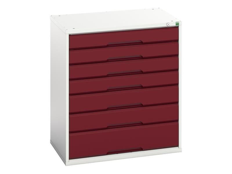 Bott 16925129.24 Verso 7 Drawer Cabinet 800 X 900Mm Crimson Red - Image 1