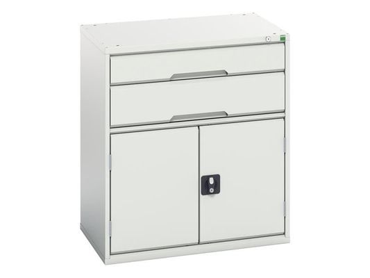 Bott 16925137.16 Verso 2 Drawer + Cupboard 900 X 800Mm Light Grey