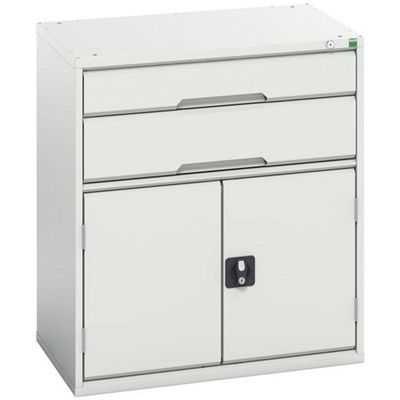 Bott 16925137.16 Verso 2 Drawer + Cupboard 900 X 800Mm Light Grey - Thumbnail 2