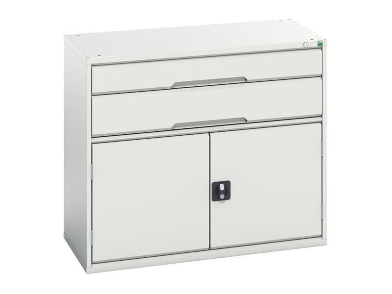 Bott 16925237.16 Verso 2 Drawer + Cupboard 900 X 1050Mm Light Grey - Image 1