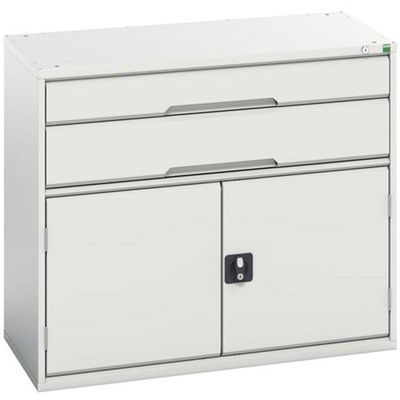 Bott 16925237.16 Verso 2 Drawer + Cupboard 900 X 1050Mm Light Grey - Thumbnail 2