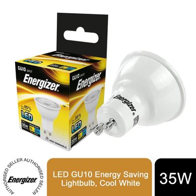 Energizer LED GU10 Energy Saving Lightbulb - Cool White