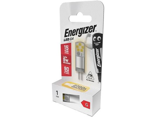 Energizer, LED G4 Light Bulb, 90 Lumens, 1.2W, 2700K - White - Thumbnail 2