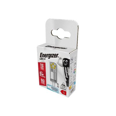 Energizer, LED G4 Lightbulb, 90 Lumens, 1.2W, 6500K - White