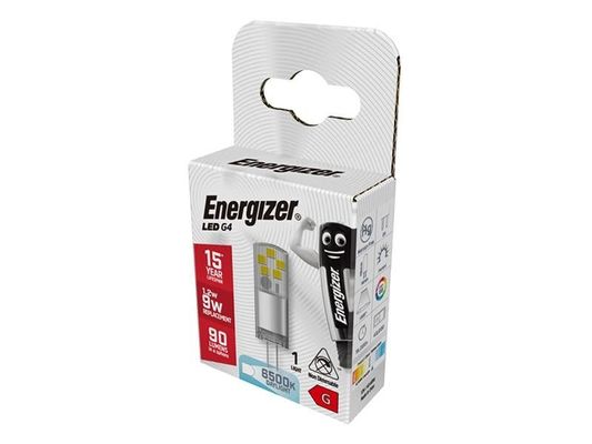 Energizer, LED G4 Lightbulb, 90 Lumens, 1.2W, 6500K - White - Thumbnail 2
