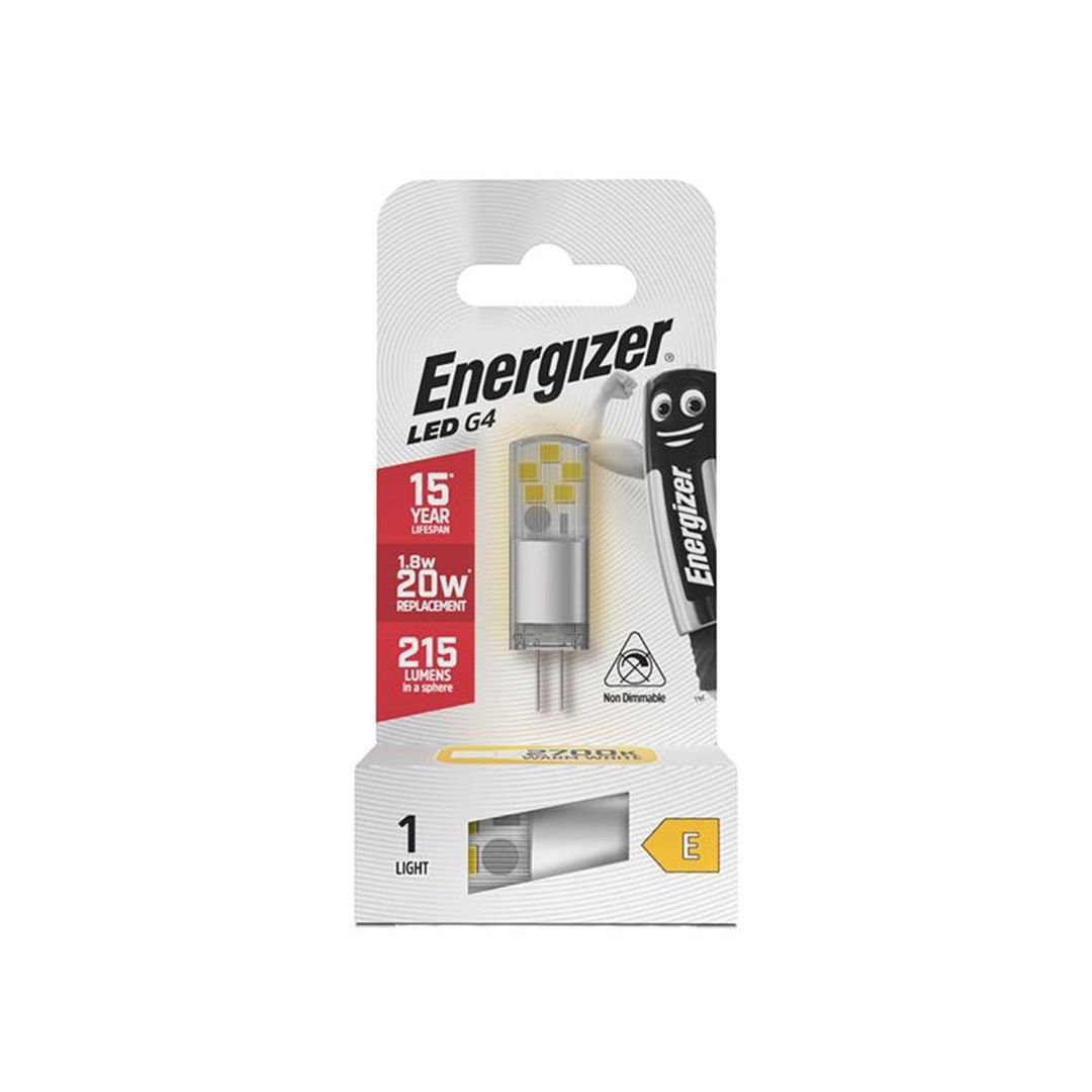 Energizer, LED G4 Lightbulb, 215 Lumens, 1.8W, 2700K - White - Image 1