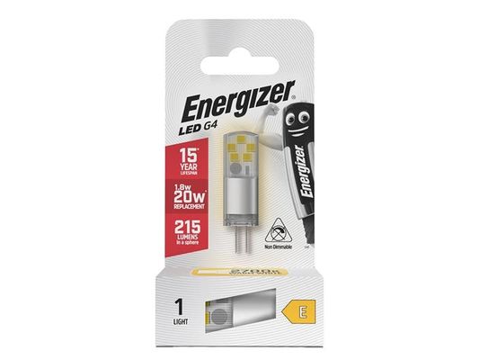 Energizer, LED G4 Lightbulb, 215 Lumens, 1.8W, 2700K - White - Thumbnail 2