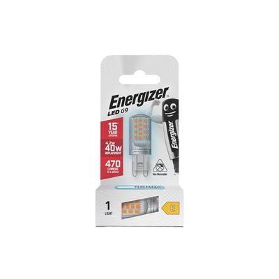 Energizer, G9, LED Light Bulb, 470 Lumens, 4.2W, 6500K - White