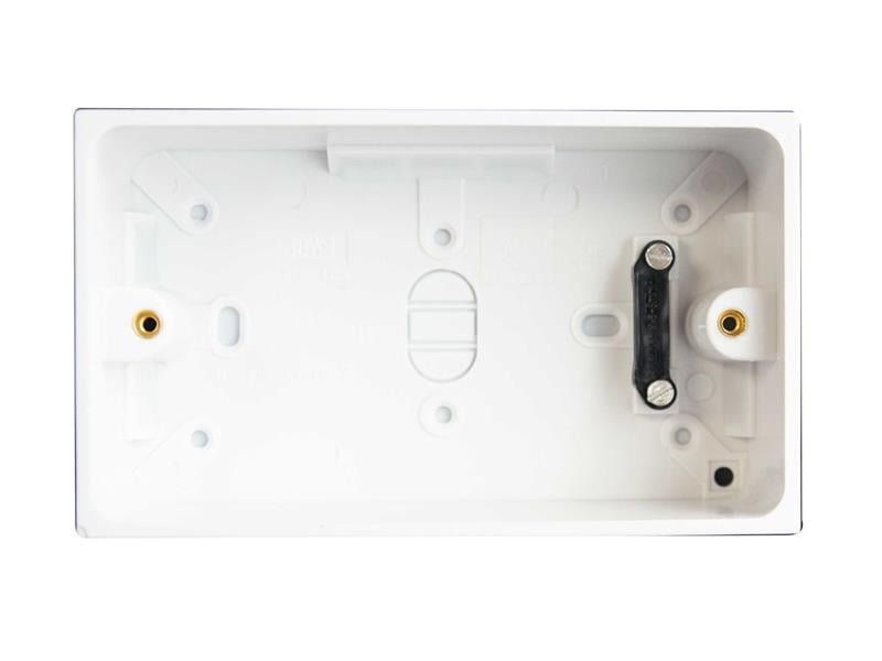 Dencon 8902NB Pattress Box With Earth 2-Gang 45Mm - Image 1