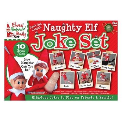 Naughty Elf Joke Set - Red - Thumbnail 2