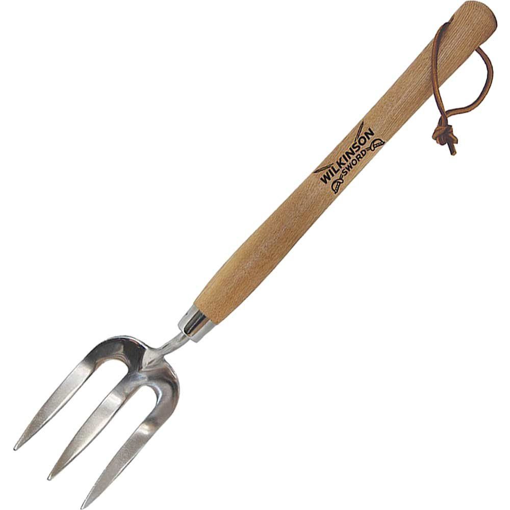 Wilkinson Sword Stainless Steel Long Handled Weed Fork - Image 1