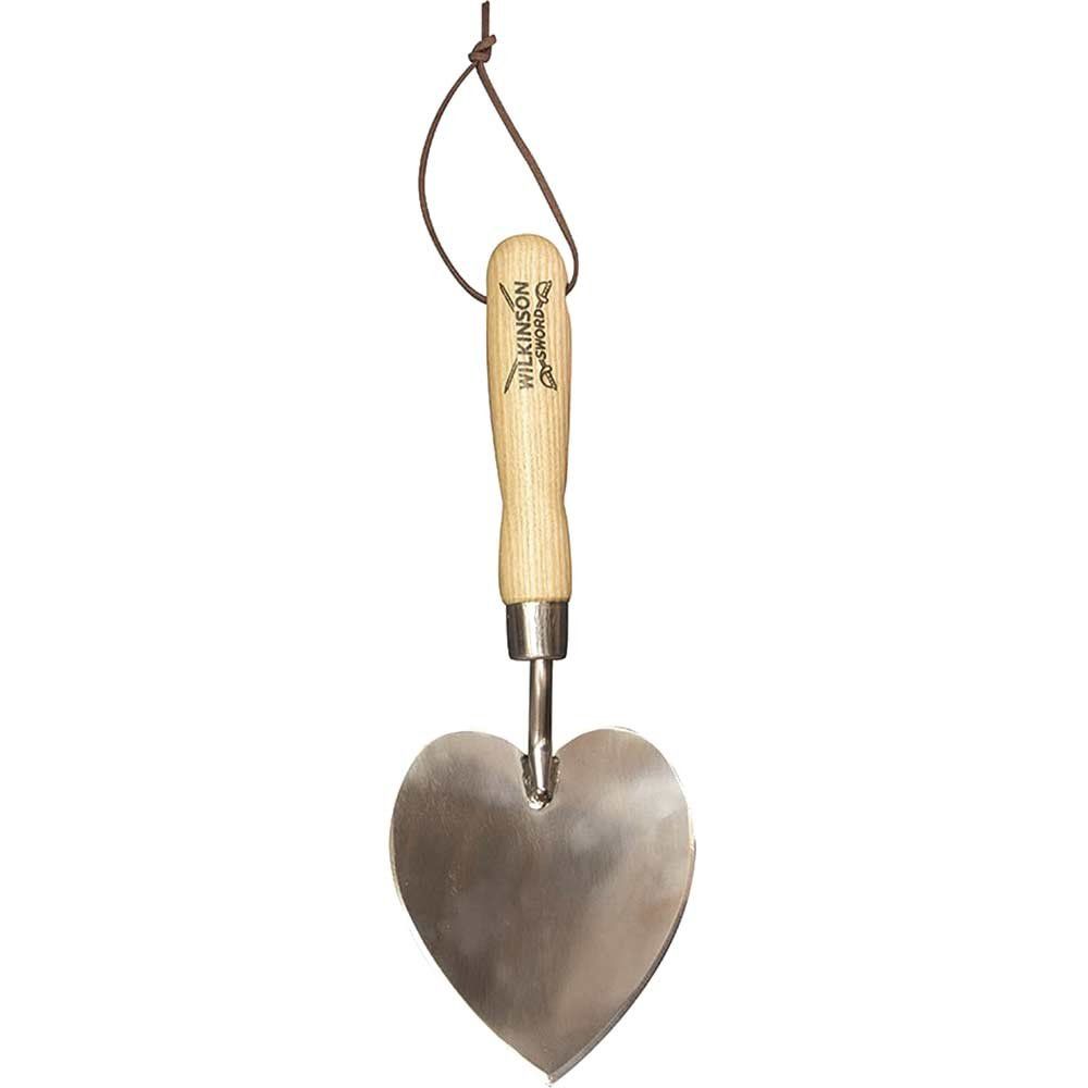 Wilkinson Sword Stainless Steel Heart Shaped Garden Trowel - Image 1