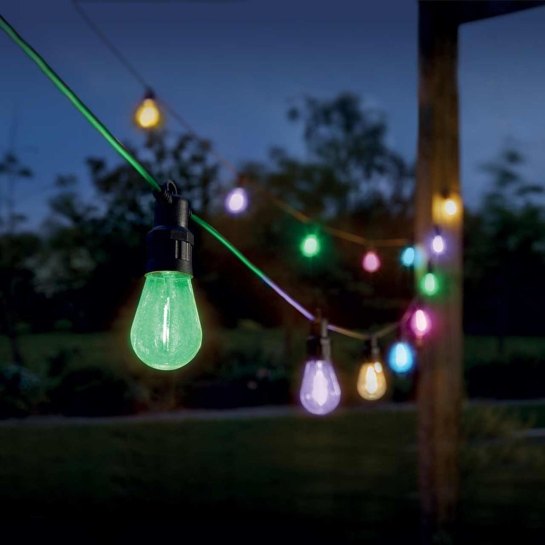 Eureka Lighting LED Vintage Festoon Light (Set of 20 Lights) Multi-Coloured - Image 1