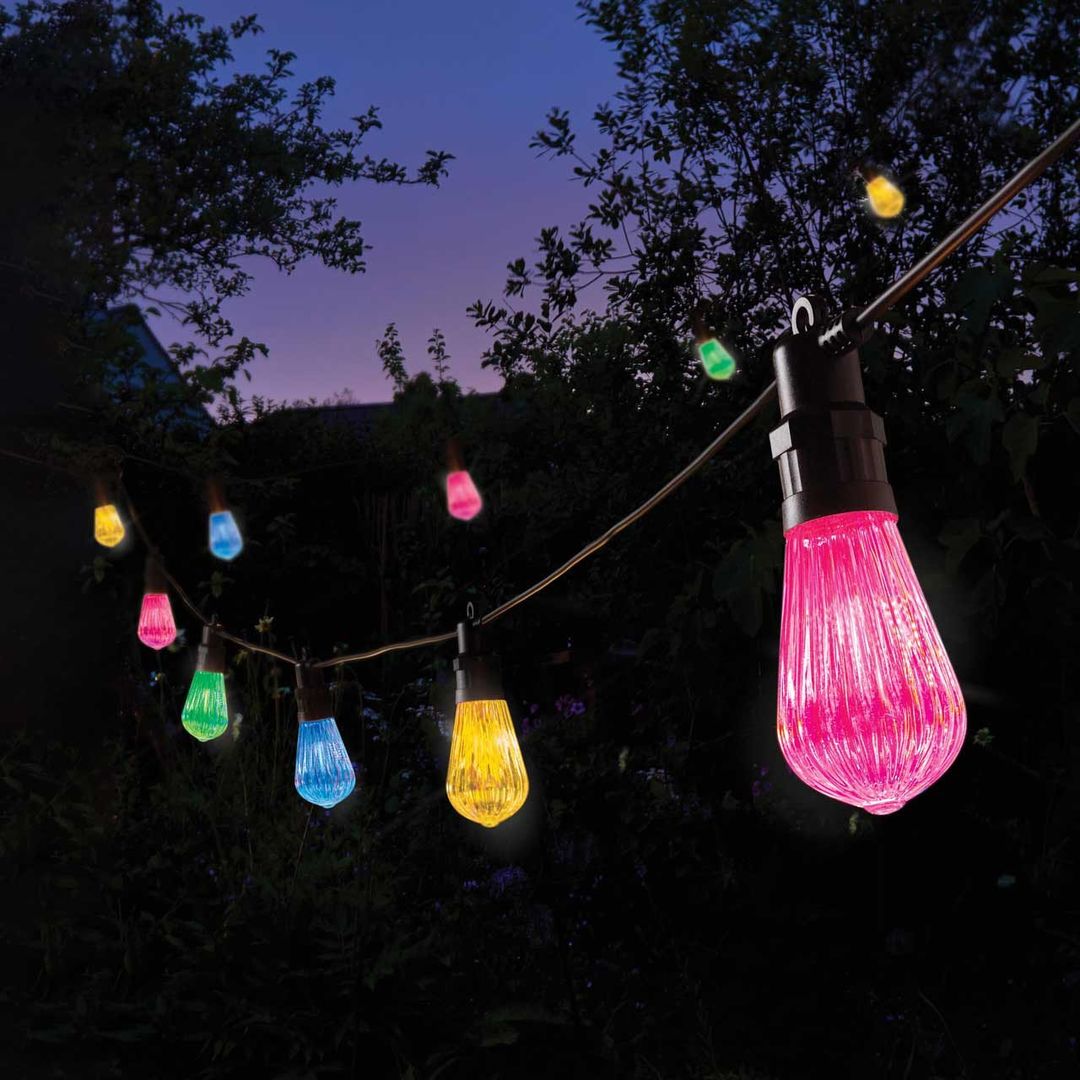 Eureka Lighting Fluted LED Festoon Light (Set of 20 Lights) - Multi Coloured - Image 1