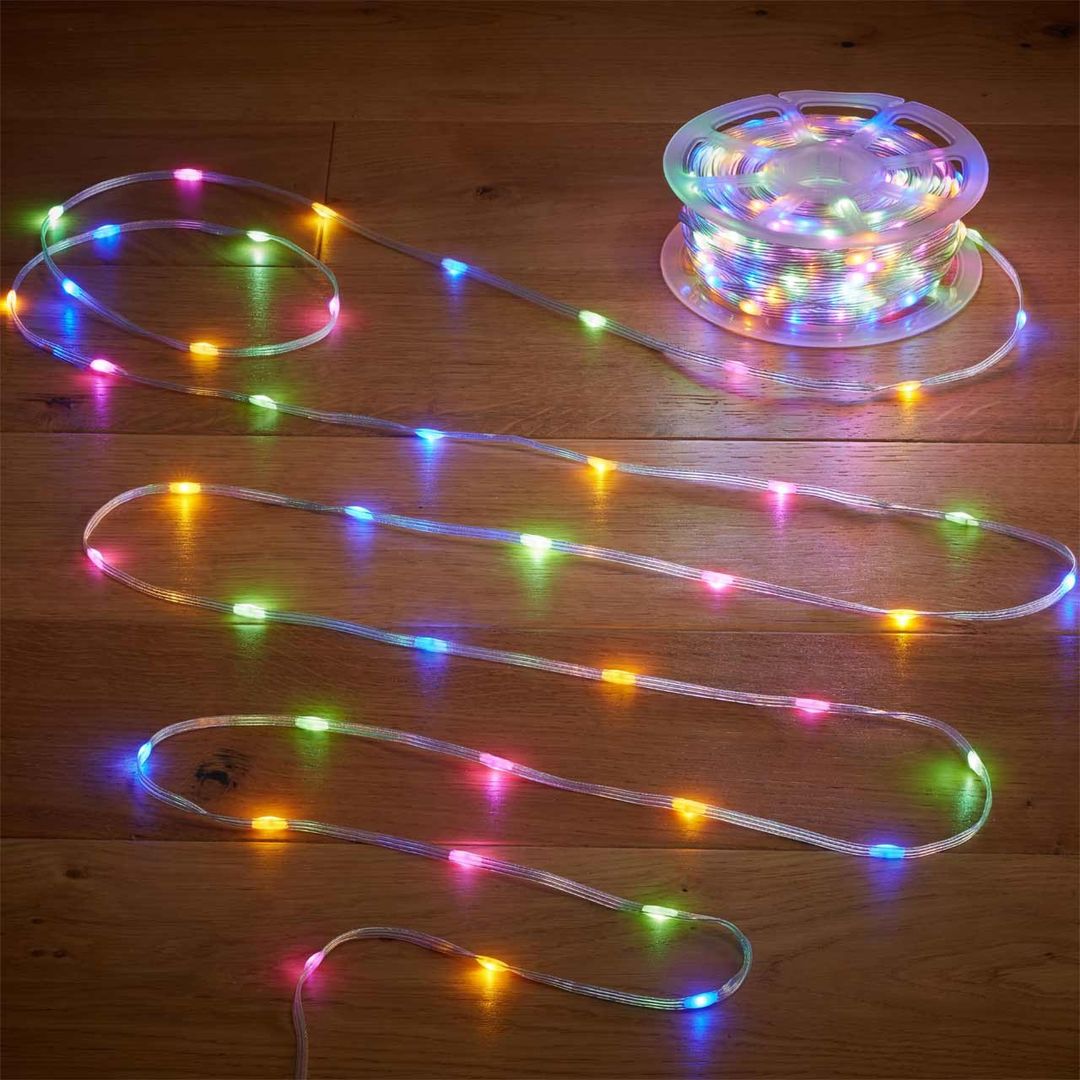 Eureka TwoTone USB Rechargeable 100 LED String Lights Warm/Multi-Colour - Image 1