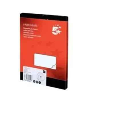 5Star 905025 self-adhesive label Rectangle Removable White 1400 pc(s) - Thumbnail 2