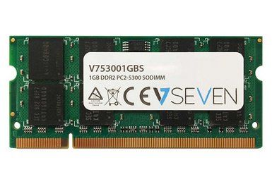 V7 1GB DDR2 PC2-5300 667Mhz SO DIMM Notebook Memory Module - V753001GBS - Image 1