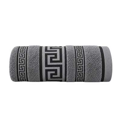 Regent Greek Bath Sheet Charcoal - 90cm x 150cm - Thumbnail 2