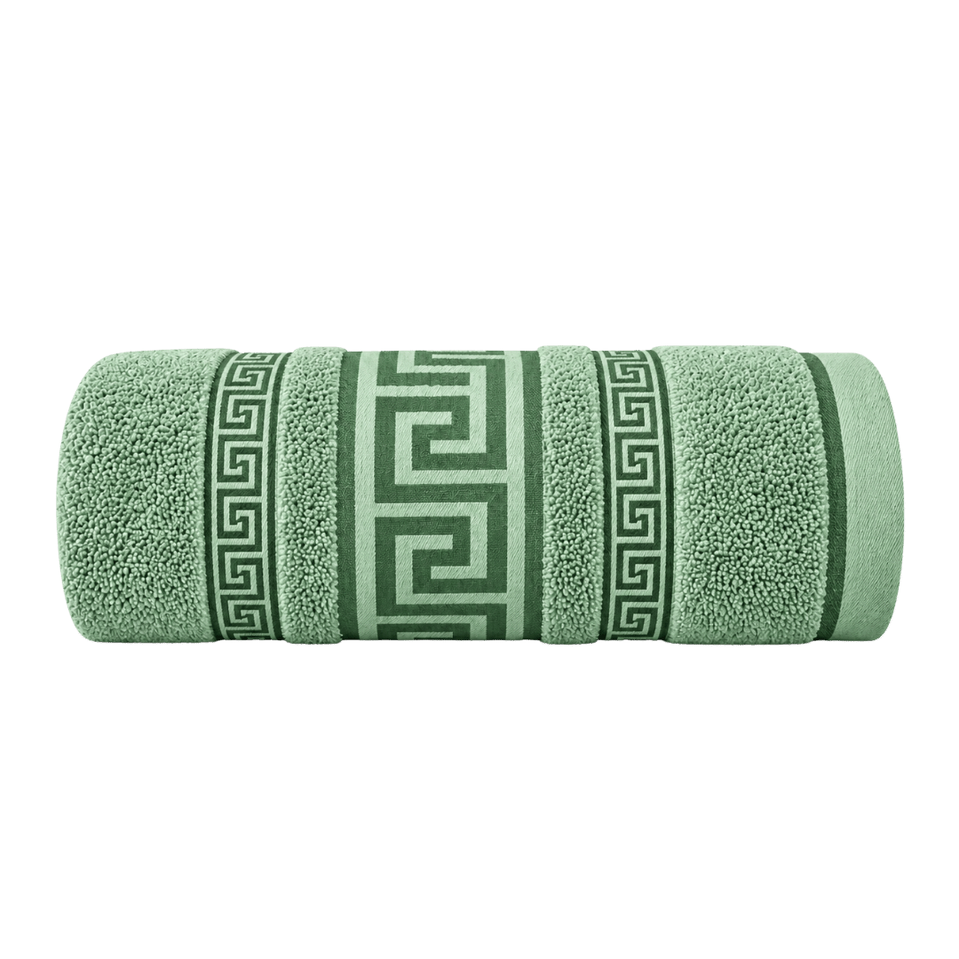 Regent Greek Bath Sheet Green - 90cm x 150cm - Image 1