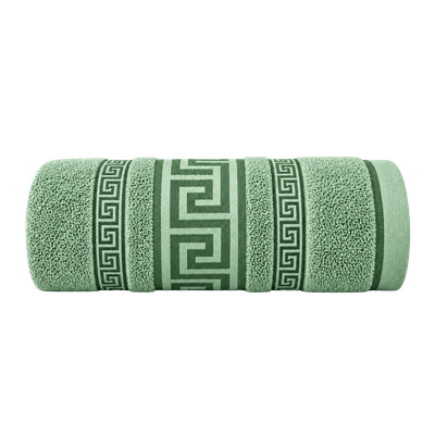 Regent Greek Bath Sheet Green - 90cm x 150cm - Thumbnail 2