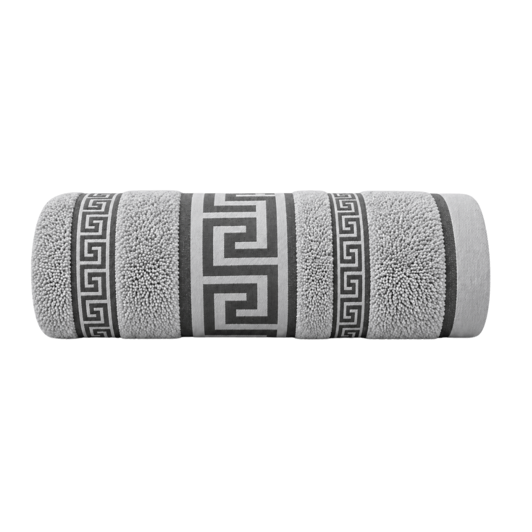 Regent Greek Bath Sheet Grey - 90cm x 150cm - Image 1