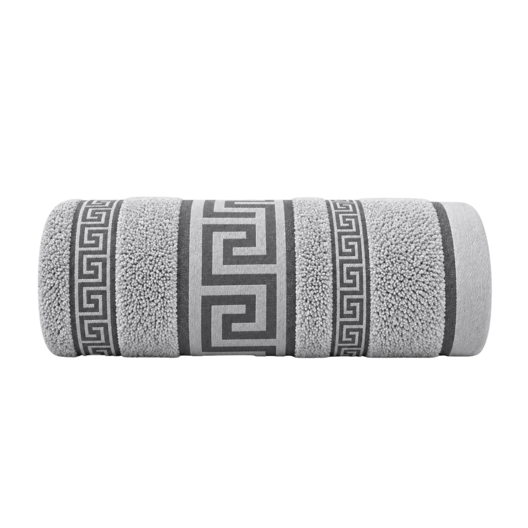 Regent Greek Bath Sheet Silver - 90cm x 150cm - Image 1