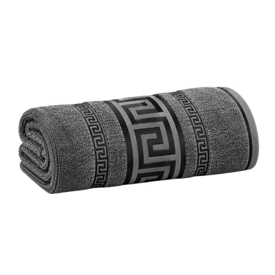Regent Greek Jumbo Bath Sheets – Charcoal 90 x 180cm - Thumbnail 2