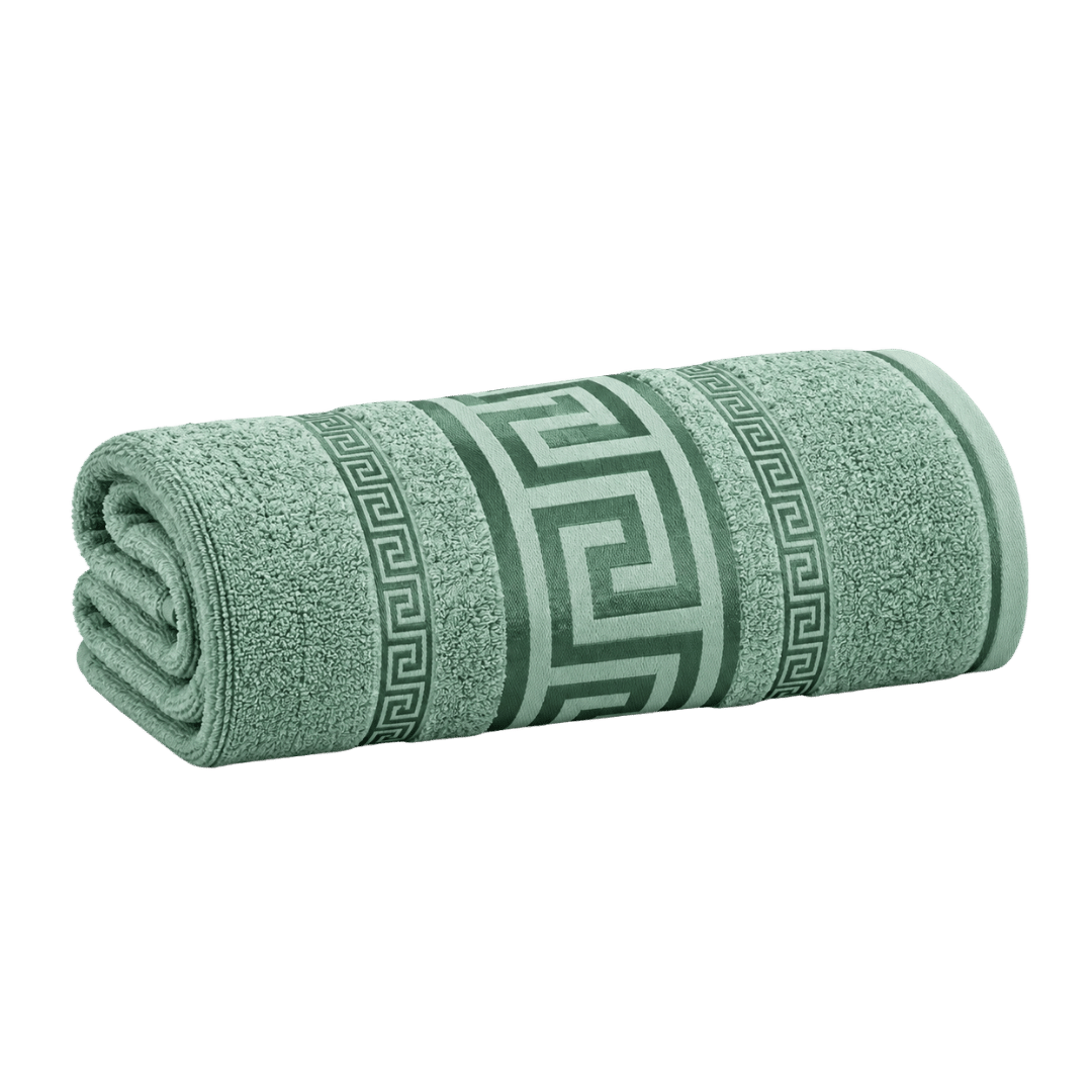 Regent Greek Jumbo Bath Sheets – Green 90 x 180cm - Image 1