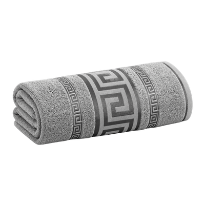 Regent Greek Jumbo Bath Sheets – Grey 90 x 180cm - Thumbnail 2