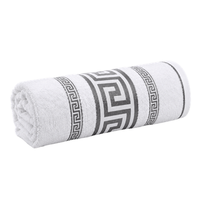 Regent Greek Jumbo Bath Sheets – White 90 x 180cm
