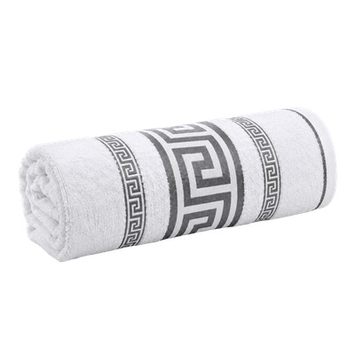 Regent Greek Jumbo Bath Sheets – White 90 x 180cm - Thumbnail 2