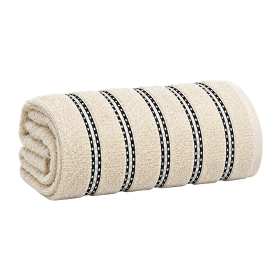 Bromley Stripe Hand Towels – Bone 50 x 90cm - Thumbnail 2