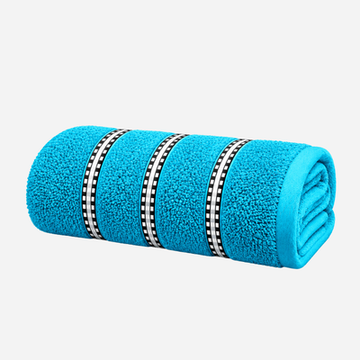 Bromley Stripe Hand Towels Teal 50 x 90cm