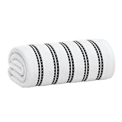 Bromley Stripe Bath Sheet White 90cm x 150cm