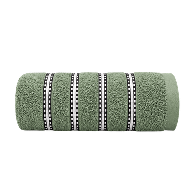 Bromley Stripe Bath Sheet Sage Green - 90cm x 150cm