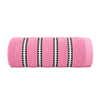 Bromley Stripe Bath Sheet Pink - 90cm x 150cm - Thumbnail 2