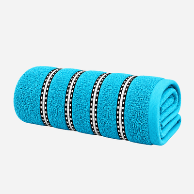 Bromley Stripe Bath Sheet Teal 90cm x 150cm