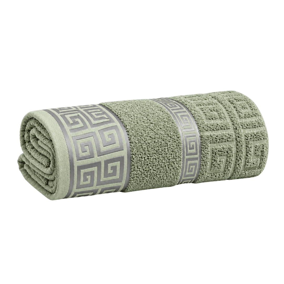 Odella Greek Bath Sheet – Sage Green 90 x 150cm - Image 1