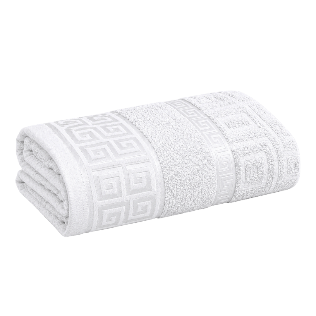 Odella Greek Bath Sheet – White 90 x 150cm - Image 1