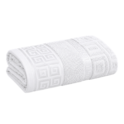 Odella Greek Bath Sheet – White 90 x 150cm - Thumbnail 2