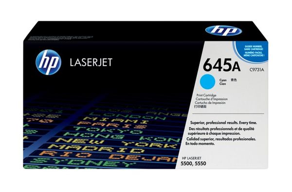 HP 645A Cyan Original LaserJet Toner Cartridge - Thumbnail 1