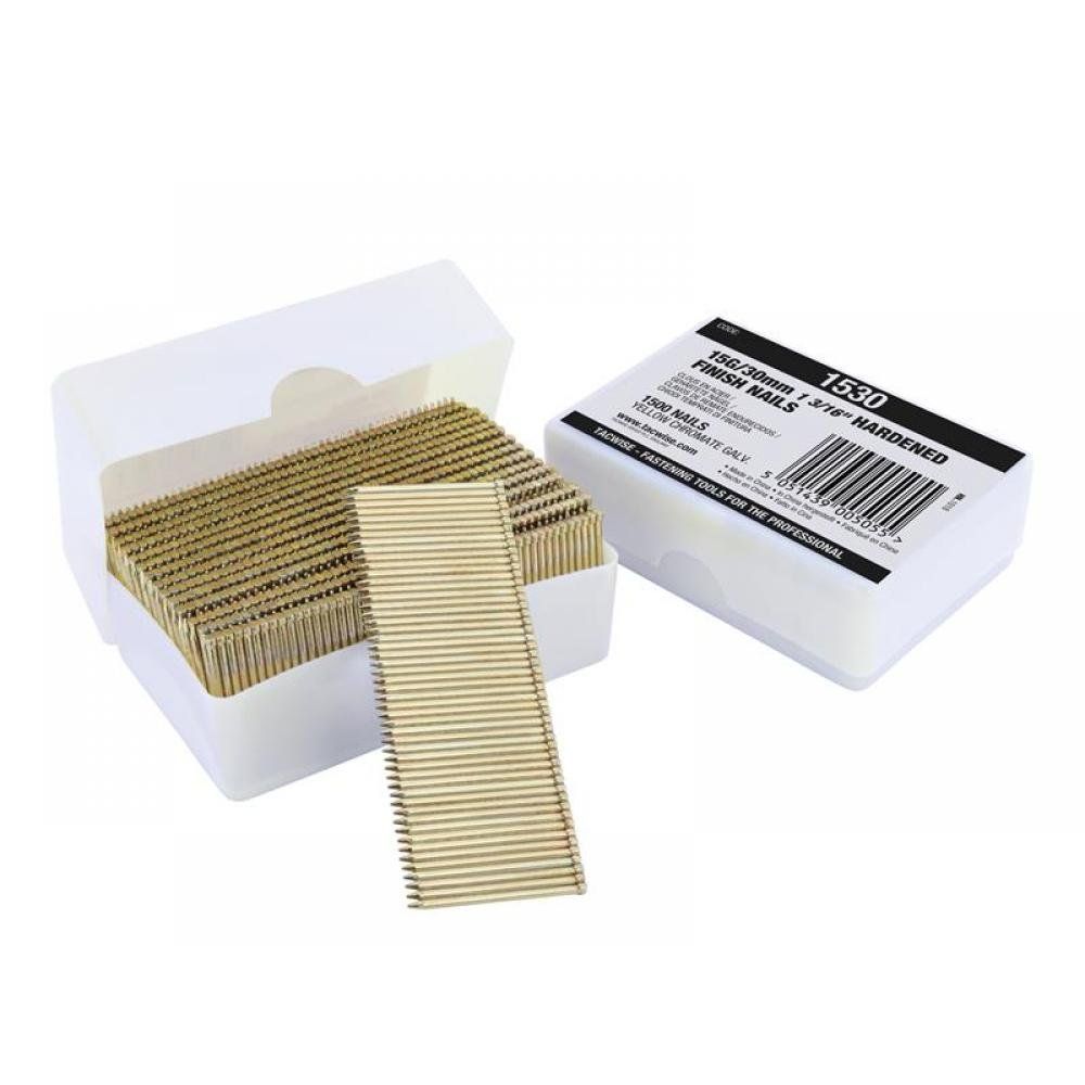 Tacwise Tacwise 1530 Type 15G /30 mm Hardened Galvanised Finish Nails for Concrete, x1500 - Image 1