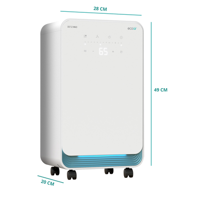 ECOAIR DC12 MK3 Compressor Dehumidifier - White - Thumbnail 2