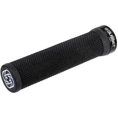 Gusset Single File Lock-On Grips - Black