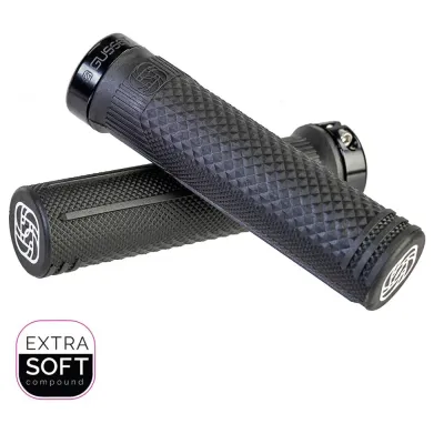 Gusset Extra Soft S2 Lock-On Grips - Black - Thumbnail 2